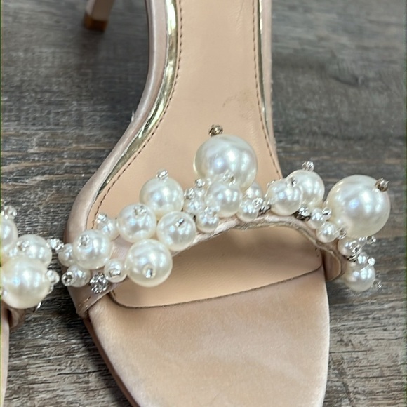 Jewel Badgley Mischka LASSIE Open Toe Stiletto Heels Size 7 - Picture 4 of 12